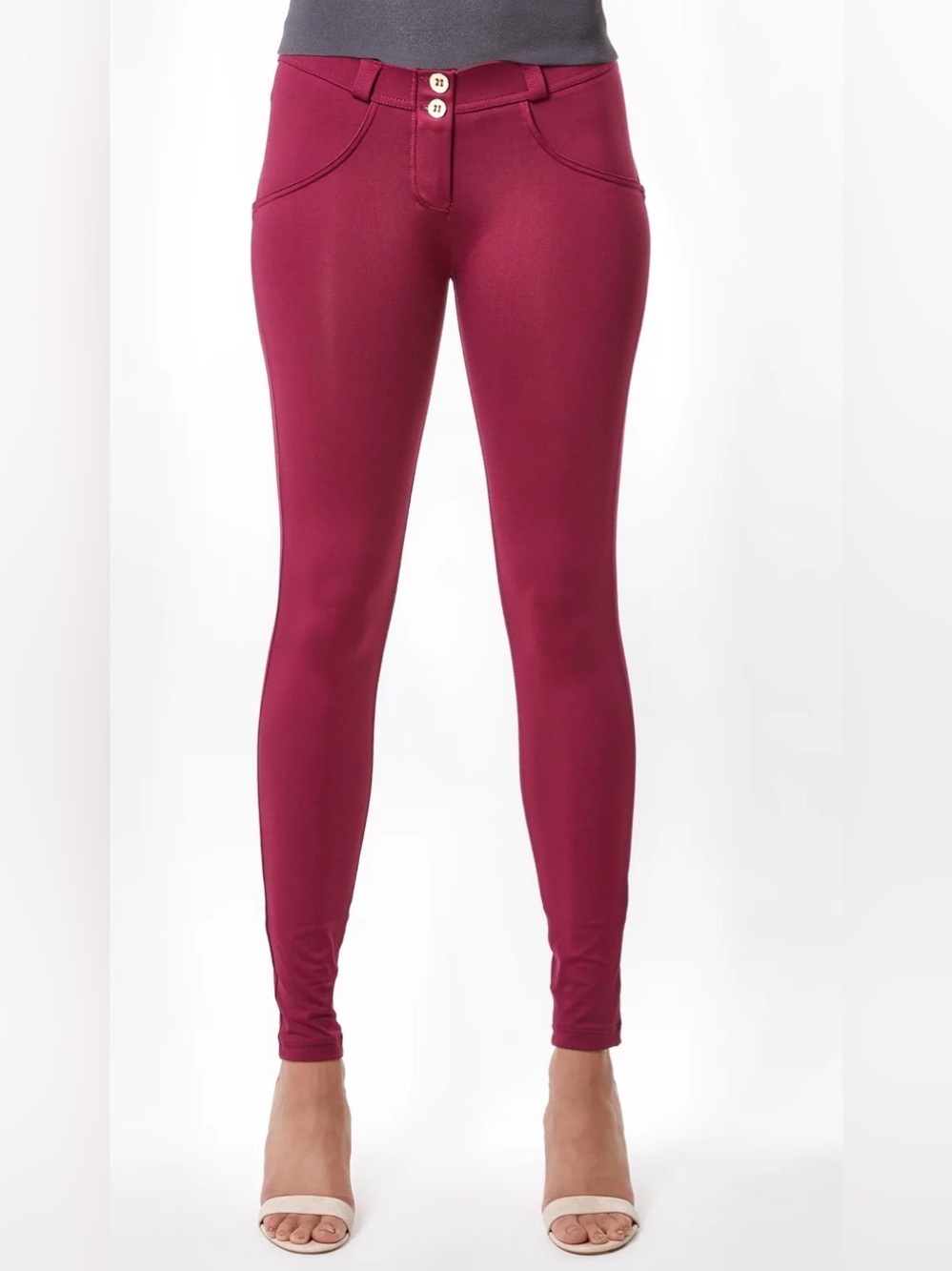 Freddy WR.UP Purple Magenta Stretch Skinny Leggings Size 8 Butt Lifter